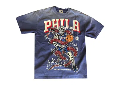Pre-owned Warren Lotas Men's  Philadelphia 76ers 2.0 Tee Shirt In Blue