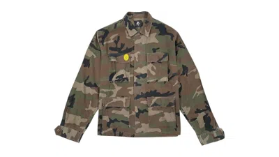 Pre-owned Warren Lotas Men's  Shirt Jacket In Military In Green