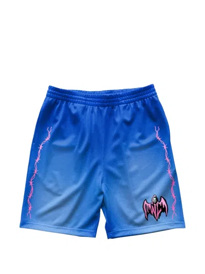 Warren Lotas No Country Graphic-print Shorts In Blue