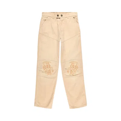 Pre-owned Warren Lotas Normal Person Biker Pant 'khaki' | Tan | Men's Size 32 In Brown