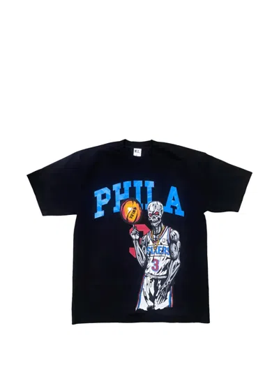 Warren Lotas Philadelphia 76ers Allen Iverson Logo T-shirt In Black