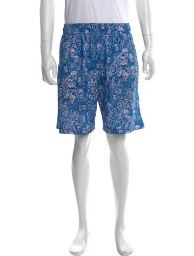 Pre-owned Warren Lotas Printed Jogger Shorts In Blue