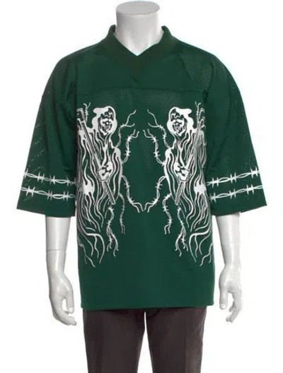 Pre-owned Warren Lotas Printed V-neck T-shirt W/ Tags In Green