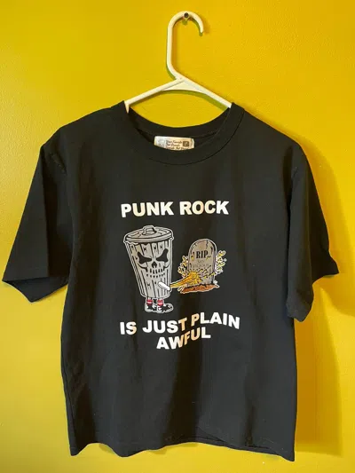 Pre-owned Warren Lotas Punk Rock Is Just Plain Awful T-shirt | S In Black