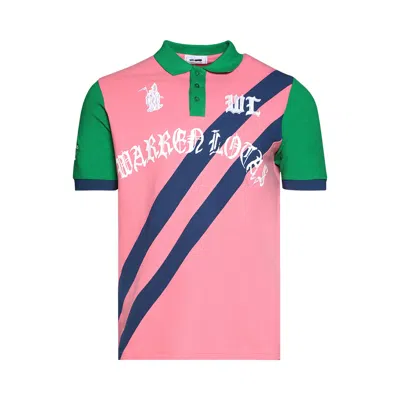 Pre-owned Warren Lotas Reaper Academy Polo 'pink/navy/green' | Men's Size Xxl