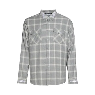 Pre-owned Warren Lotas Reaper Japanese Plaid Shirt 'grey/cream' | Men's Size Xxl