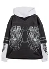 Warren Lotas Reaper Layered-effect Hooded Jersey Sweatshirt In Black
