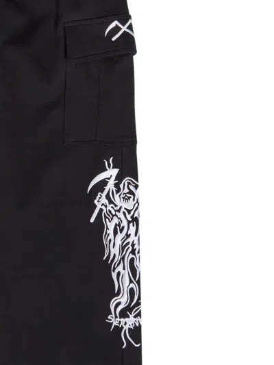 Warren Lotas Serenity Cargo-pocket Track Pants In Black