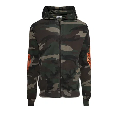 Pre-owned Warren Lotas Serenity Reaper Thermal Lined Zip Up 'washed Woodland/camo' | Green | Men's Size M