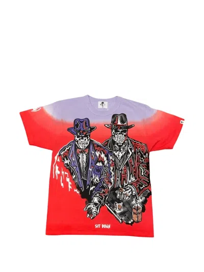 Warren Lotas Sit Down Graphic-print T-shirt In Red
