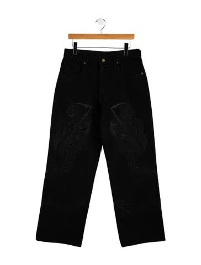 Pre-owned Warren Lotas Straight-leg Jeans In Black