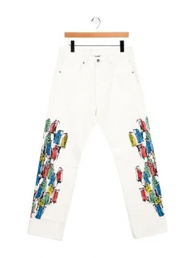 Pre-owned Warren Lotas Straight-leg Jeans In Neutral