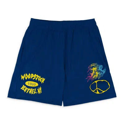 Warren Lotas Woodstock Mesh Blue Shorts