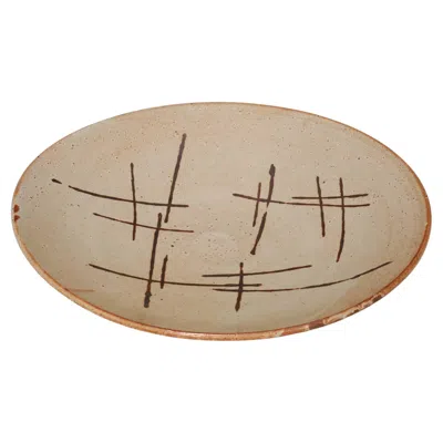 Pre-owned Warren Mackenzie Mid-century Ceramic Platter, 1970s North America In Brown