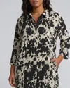 Wasabi Concept Collared Button Down Top - Plus In Black Multi In Multi