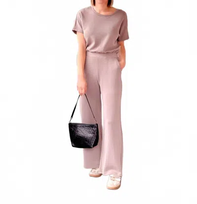 Wasabi + Mint Avianna Jumpsuit In Mocha In Pink