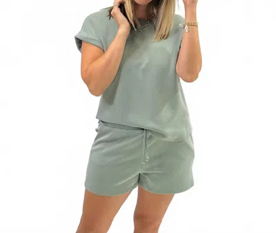 Wasabi + Mint Cloudy Day Summer Set In Sage In Green
