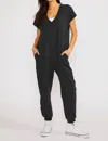 Shop Wasabi + Mint Hannah Jumpsuit In Navy