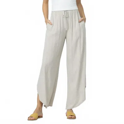 Wasabi + Mint Linen Blend Villa Pants In Oatmeal In White
