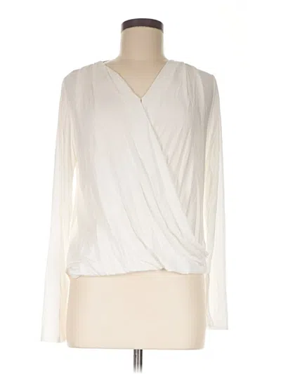 Pre-owned Wasabi + Mint Long Sleeve Blouse In Ivory