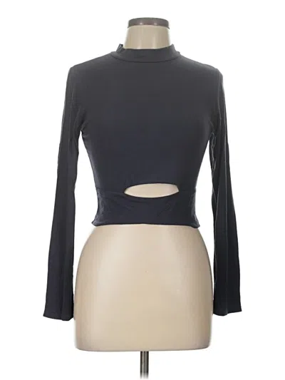 Pre-owned Wasabi + Mint Long Sleeve Turtleneck In Gray