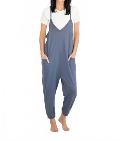 Wasabi + Mint Malorie Cropped Jumper In Cement In Blue