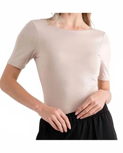 Wasabi + Mint Minimalist Bodysuit In Light Taupe In Multi