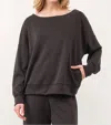 Wasabi + Mint Modal Sweater In Black In Black