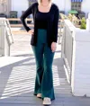 Wasabi + Mint Noemi Cardigan Set In Black In Blue