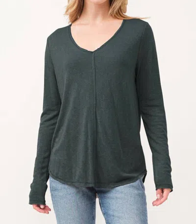 Wasabi + Mint Roberta Top In Pewter In Silver