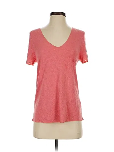 Pre-owned Wasabi + Mint Short Sleeve Top Red V Neck Tops