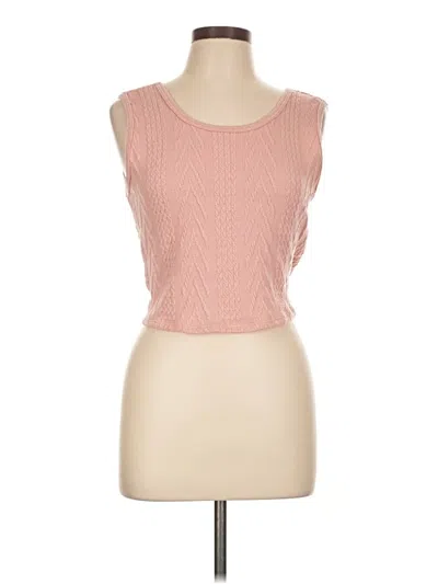 Pre-owned Wasabi + Mint Sleeveless Top Pink Scoop Neck Tops