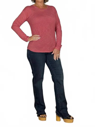 Wasabi + Mint Take Your Time Top In Marsala In Pink