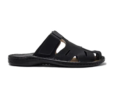 Wasak Men's Thorne Leather Sandals In Black