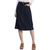 Wash Lab Denim Alice Pintuck Denim Skirt In Alice Blue