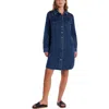Wash Lab Denim Choice Long Sleeve Denim Shirtdress In Resort Blue