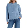 Wash Lab Denim Denim Hoodie In Knit Blue