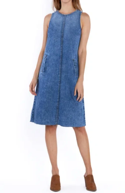 Wash Lab Denim Denim Tank A-line Dress In Well Blue