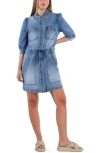 Wash Lab Denim Denim Utility Dress In Blue