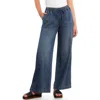 Wash Lab Denim Drawstring Waist Wide Leg Jeans In Blue