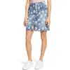 Wash Lab Denim Floral Denim Miniskirt