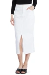 Wash Lab Denim Genevive Denim Skirt In Creme