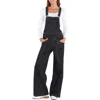 Wash Lab Denim Harriet Denim Overalls In Smooth Grey