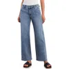 Wash Lab Denim Kellie High Waist Relaxed Straight Leg Jeans In Blue