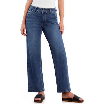 Wash Lab Denim Kellie High Waist Relaxed Straight Leg Jeans In Blue