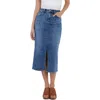 Wash Lab Denim Lucy Denim Midi Skirt In Rich Blue