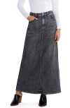 Wash Lab Denim Maria Denim Maxi Skirt In Patch Grey