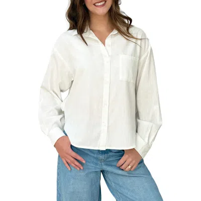 Wash Lab Denim Marlow Relaxed Shirt In White