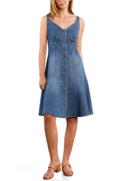 Wash Lab Denim Mermaid Denim Dress In Shine Blue