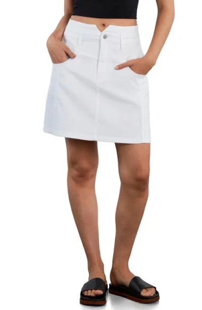 Wash Lab Denim Penelope Denim Miniskirt In White